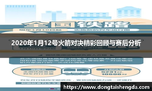 2020年1月12号火箭对决精彩回顾与赛后分析